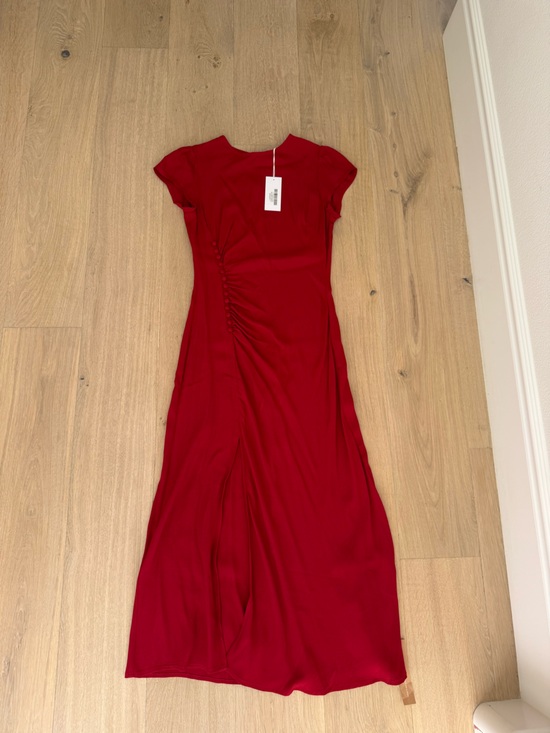 Reformation Dresses & Skirts - Reformation Crimson Red Maxi Dress with Front Button Detail